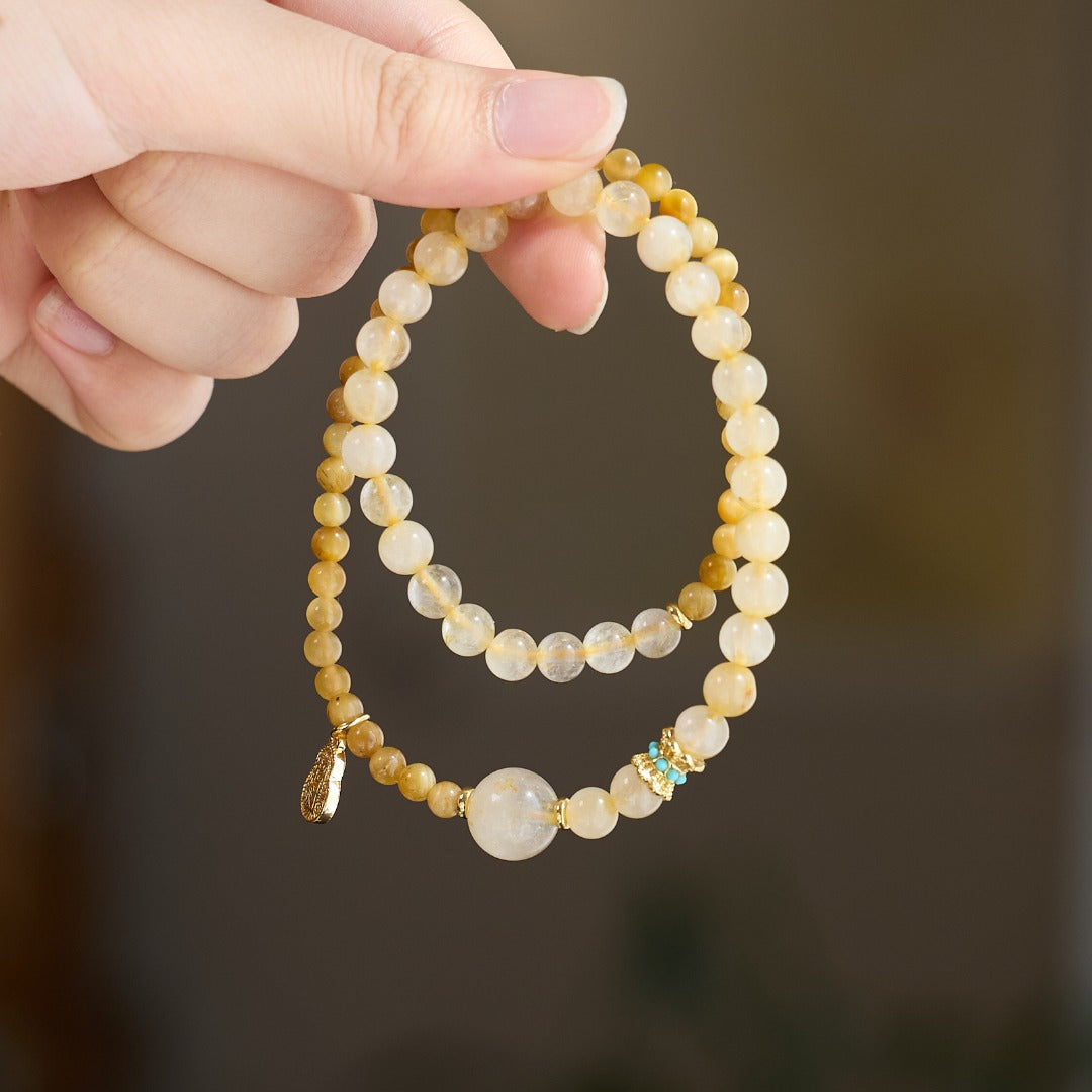 Golden Rutilated Quartz Wealth Bracelet