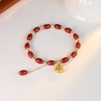 Roter Achat Ruyi Glücksarmband für Wohlstand