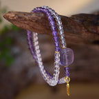 Royal Amethyst & Quartz Guardian Bracelet