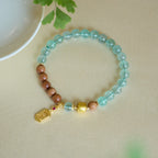 Green Quartz & Sandalwood Luck Flow Bracelet
