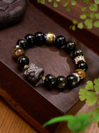 Gold Sheen Obsidian Pixiu Wealth Bracelet