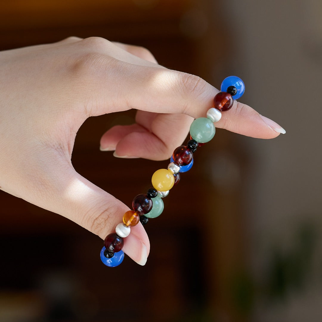 Five Elements Harmony Wealth Gemstone Bracelet