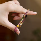 Rainbow Tourmaline & Pearl Gourd 5-Element Bracelet