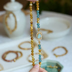 Golden Tiger Eye & Inlaid Jade Wealth Bracelet