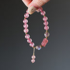 Strawberry Quartz Fuchs Charm Armband