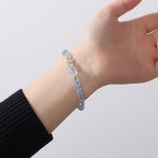 Pulsera Serenidad de Aguamarina Azul Hielo