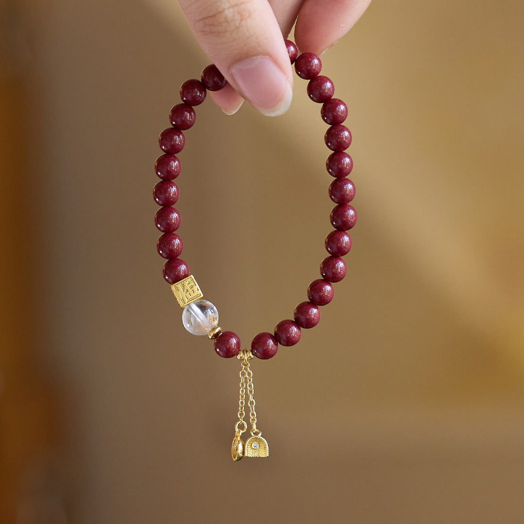 Imperial Cinnabar Ruyi Lock Wealth Bracelet