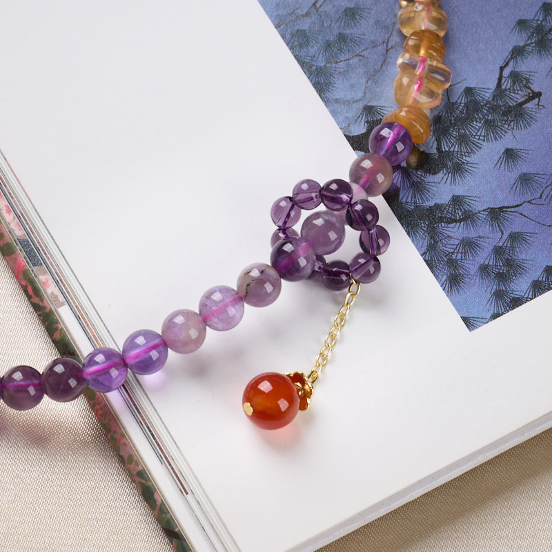 Royal Amethyst & Citrine Fox Wealth Bracelet