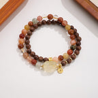 Bracelet de richesse Citrine Pixiu & Bois d'agar