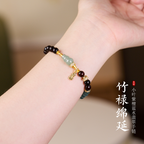 Rising Bamboo Sandelholz & Jade Feng Shui Armband