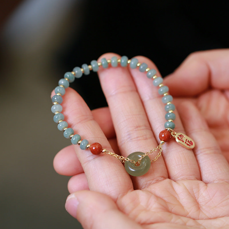 Jade Ping An Kou Wealth & Blessing Bracelet