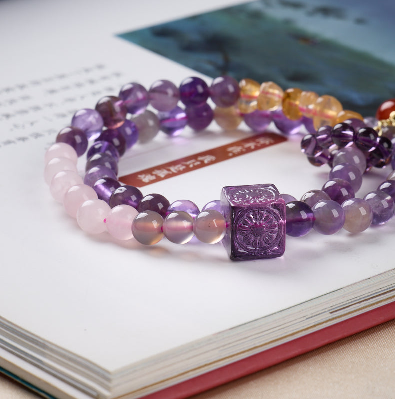Royal Amethyst & Citrine Fox Wealth Bracelet