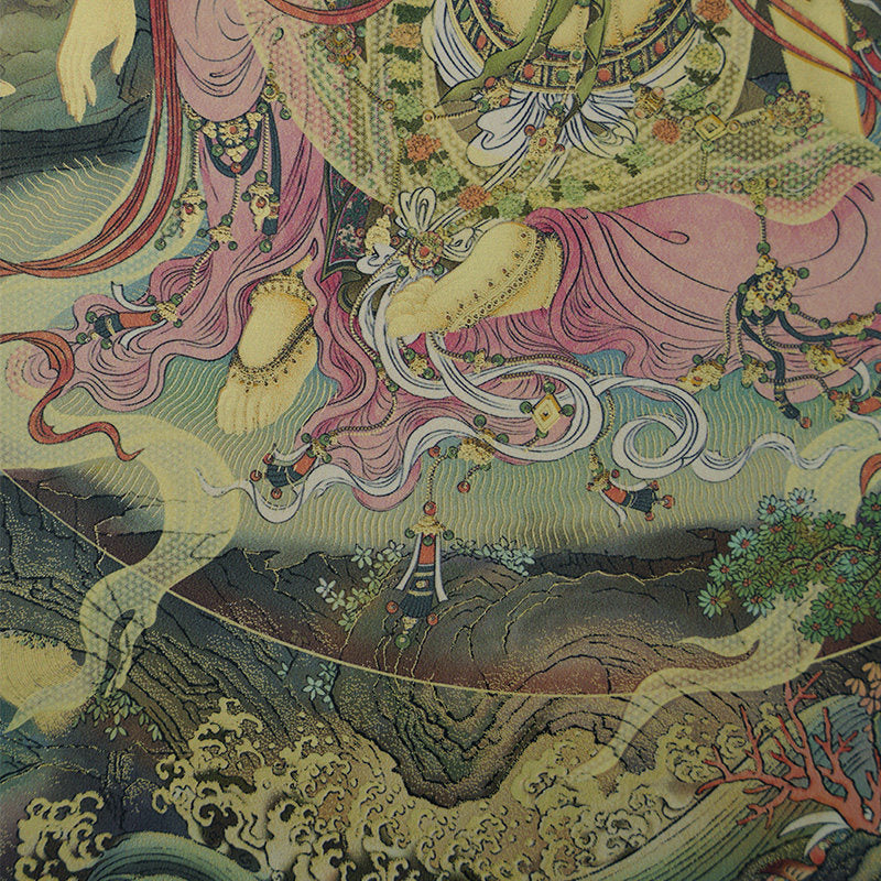 Water Moon Guanyin Brass Tabletop Art