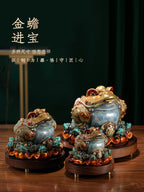 Luxury Brass Money Toad Statue