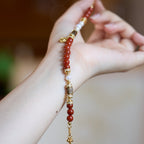 Prosperitäts-Armband aus rotem Achat und Adlerholz