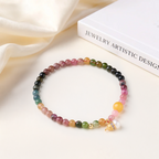 Rainbow Tourmaline & Pearl Gourd 5-Element Bracelet