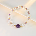 Violet Wisdom Amethyst & Clear Quartz Bracelet