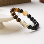Golden Tiger Eye & Obsidian Wealth Bracelet