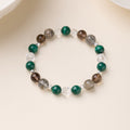 Malachite & Black Rutilated Quartz Wealth Bracelet