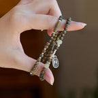 Grünes Sandelholz Friedens- & Freude Zen-Armband