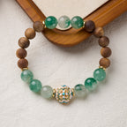 Agarwood & Jade Cloisonné Wealth Bracelet