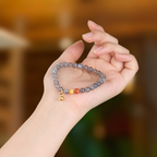 Bracelet de Protection Gourde en Pierre de Lune Dorée Sérénité