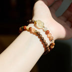 Bracelet de richesse Citrine Pixiu & Bois d'agar