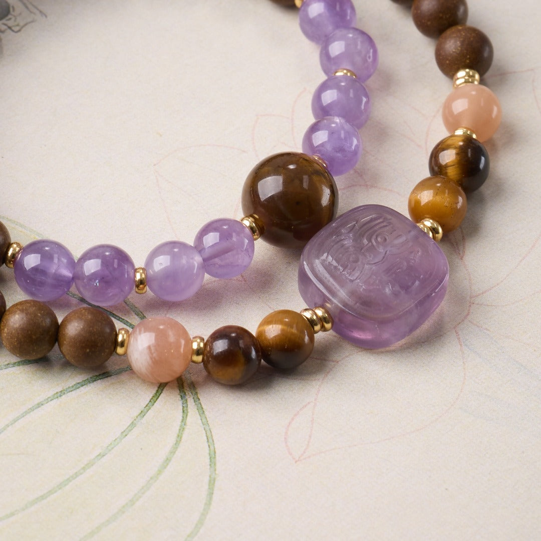 Bracelet d'Encens Richesse Poire d'Améthyste