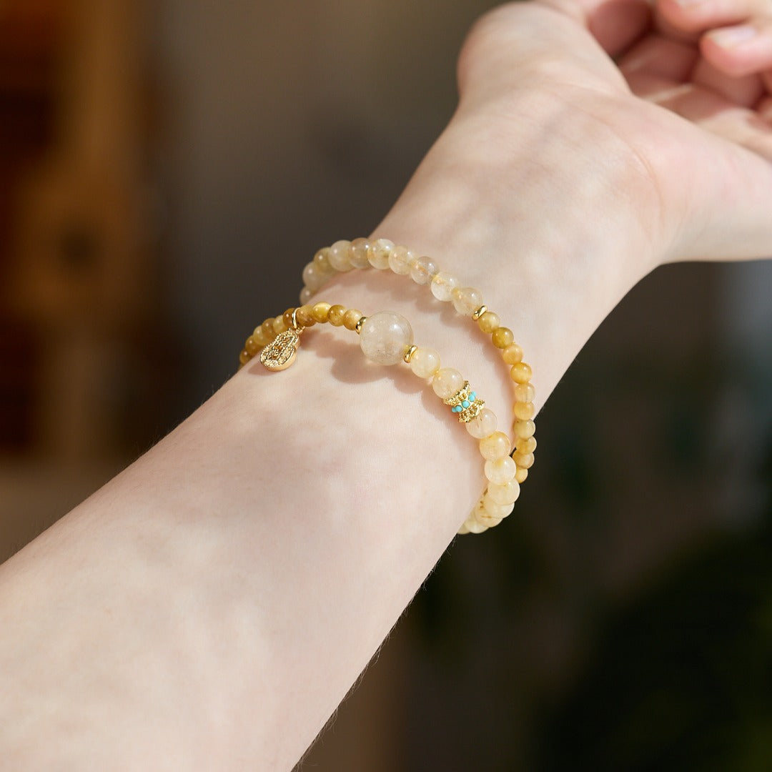 Golden Rutilated Quartz Wealth Bracelet