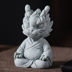 Green Sandstone Dragon Statue