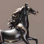 Unstoppable Spirit Solid Copper Horse Statue – Metal Element Cure for Leadership Authority & Perseverance