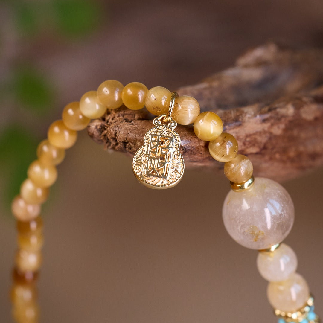 Golden Rutilated Quartz Wealth Bracelet
