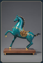 Brass Horse Statue | Zodiac Cure for Year of the Horse (Tiger, Dog, Goat) | "Immediate Wealth" Career Ornament