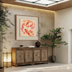 "Everlasting Abundance" (Jiu Yu Tu) Hand-Painted Canvas Art – Nine Koi Feng Shui Cure for Long-Term Wealth & Family Harmony