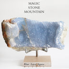 Montagne Magique en Agate Bleue Brésilienne