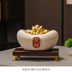 Golden Money Bag Statue