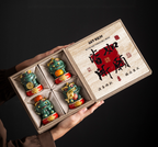 歡樂綠色砂岩招財獅擺件