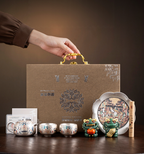 Dunhuang Gilded Silver "Good Tidings" Tea Set