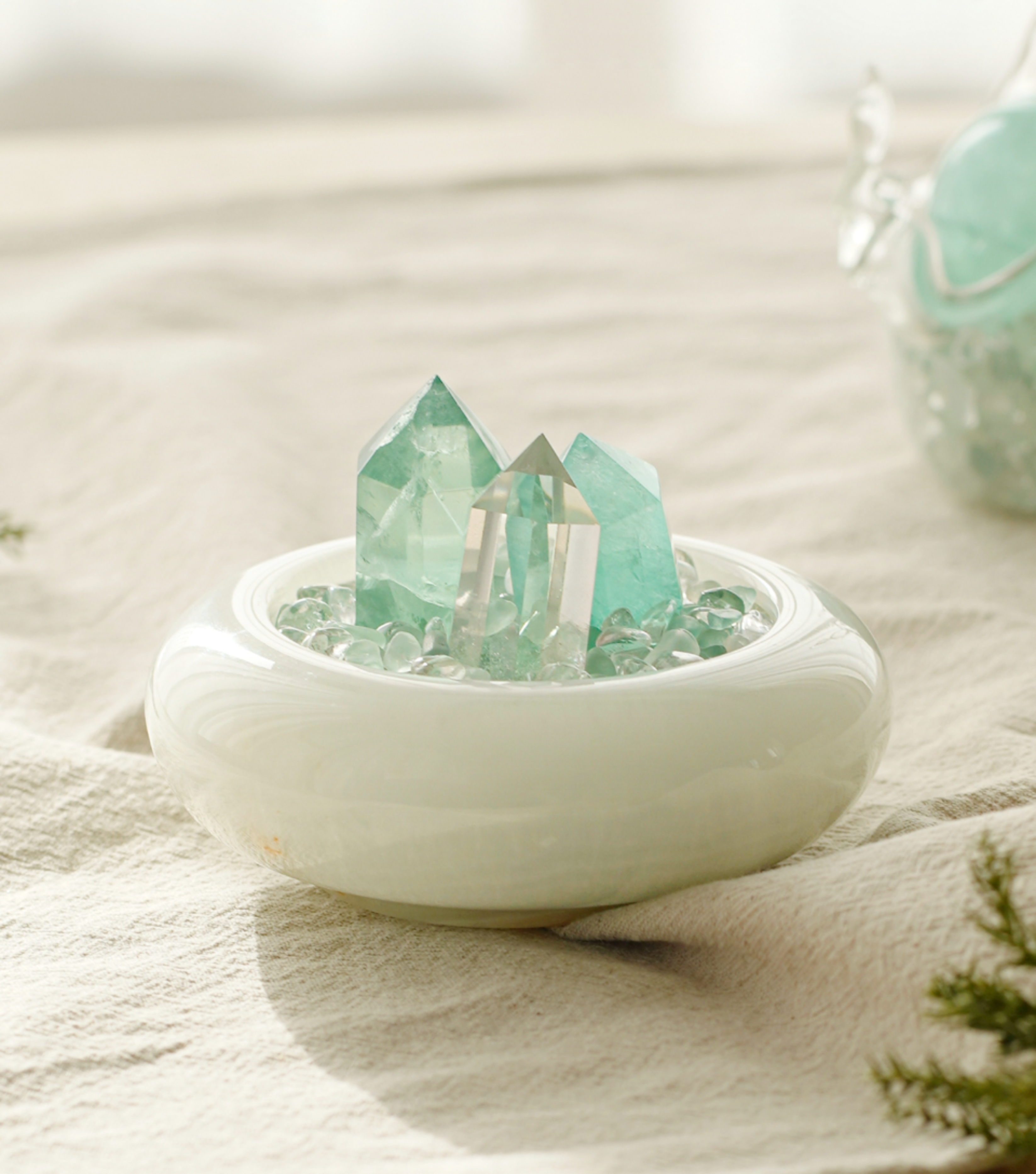 Natural Fluorite Wisdom Basin