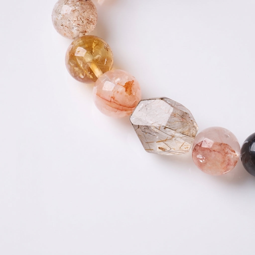 Treasure Bowl Rutilated Quartz Bracelet