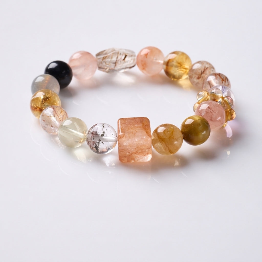 Treasure Bowl Rutilated Quartz Bracelet