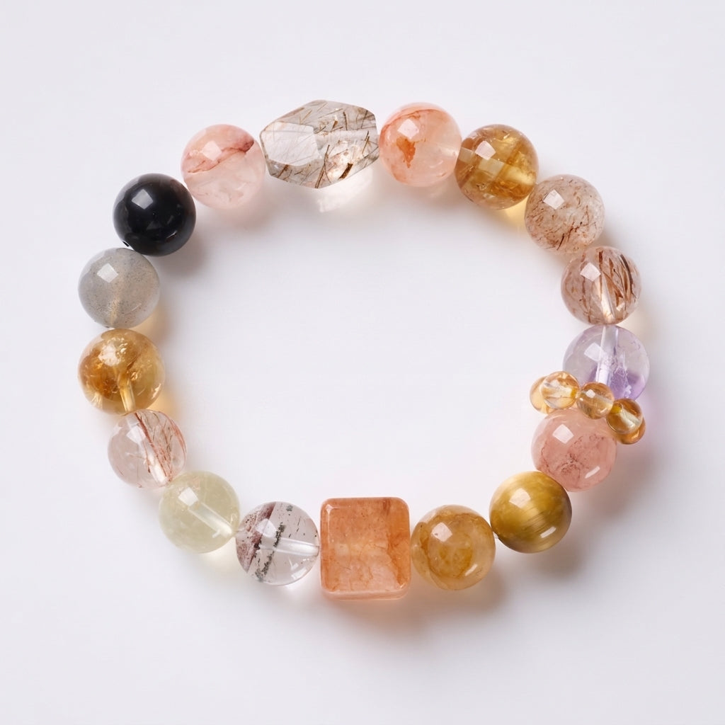 Treasure Bowl Rutilated Quartz Bracelet