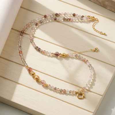 Black Gold Super Seven Crystal Fortune Ball Necklace