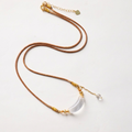 White Crystal Arch Pendant Necklace