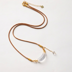 White Crystal Arch Pendant Necklace