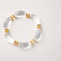 White Crystal Petal & Yellow Crystal Bracelet