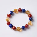 Red Agate & Golden Citrine & Lapis Lazuli Bracelet