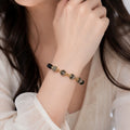 Rainbow Obsidian & Green Phantom Quartz Bracelet