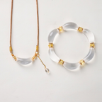White Crystal Arch Pendant Necklace