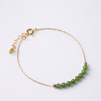 Green Jadeite Bead Chain Bracelet